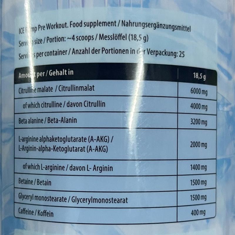 [MN] FA Ice Pump Pre Workout Tăng Sức Mạnh Vượt Trội, Tăng Hiệu Suất Tập Luyện 480 Gram 3