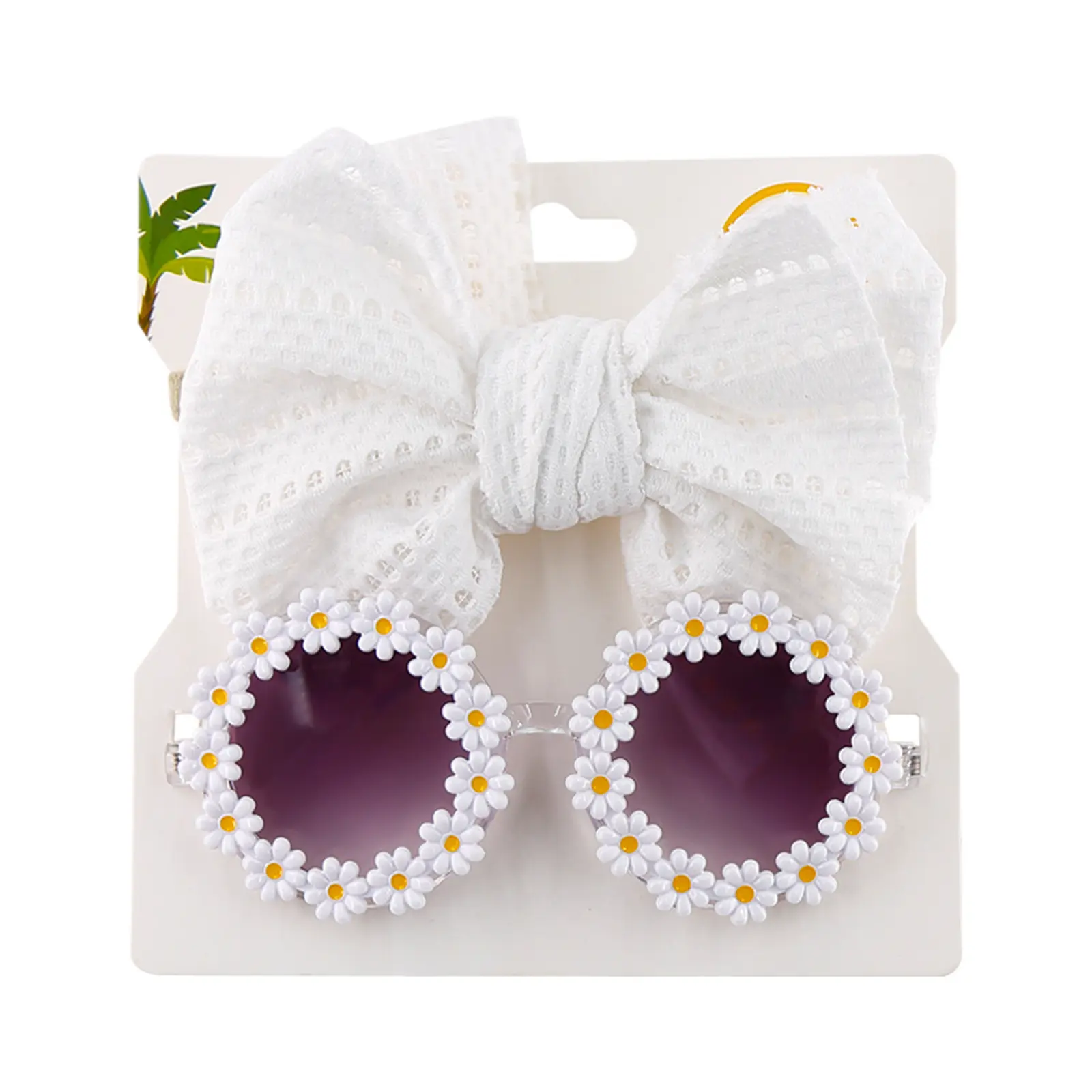 Children Glasses Headband Set, Sunglasses Matching Elastic Hair Band