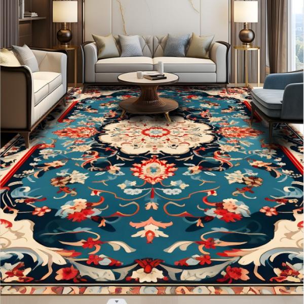 Product Introduction of Turkish Persian Carpet Bedroom Living Room Modern American Full Carpet Stain-Resistant Floor Mat Table Carpet Room 2