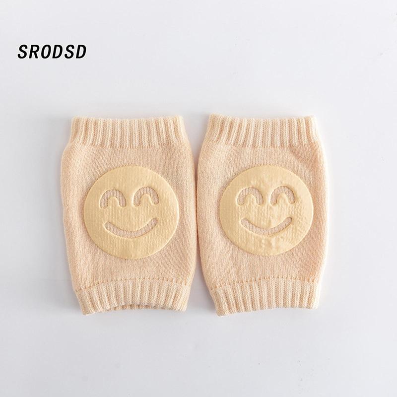 Baby Knee Pads for Crawling, Cartoon Smile Pattern Knee Protectors 6