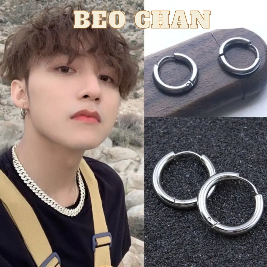 Khuyên Tai Khuyên Mũi Nam Nữ Xỏ Lỗ GIÁ 1 CHIẾC Bông Tai Khuyên Mũi Môi Không Cần Xỏ Nam Nữ Unisex Tròn Circle Basic Beo Chan