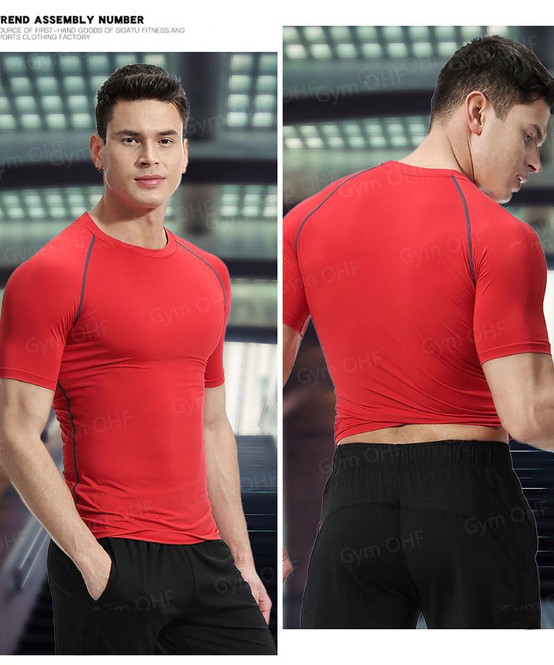 Product Introduction of Sports Fitness Suit Quick Drying Compression Elastic Long Sleeve Summer Long Sleeve Pants Track and Field Training Wear for Men and Women Comfortable, Convenient and Breathable 17