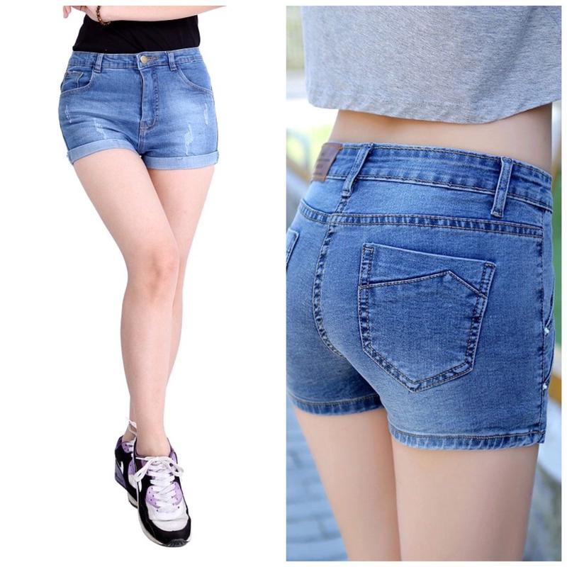 Quần Short Jean Nữ Quần Bò Đùi Nữ Co Giãn 4 Chiều Lưng Cao Hàng Công Ty Thiết Kế