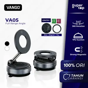 VANGO VA05 Phone Holder Magnetic 360 Rotation Dudukan Handphone Tempel Meja Dinding Mobil High Adsorption Smartphone Stand Vacuum Suction