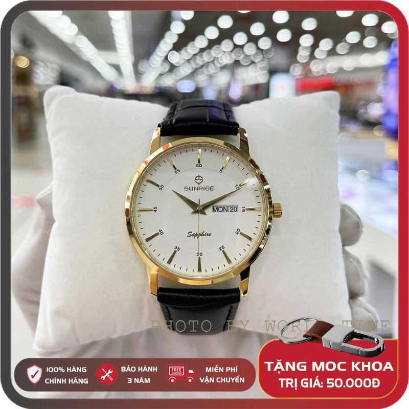 Đồng Hồ Nam Sunrise DM1216SWA  Chính Hãng Full Box ] Sapphire Chống Xước , Chống Nước, BH 3 năm Watch Đeo Tay