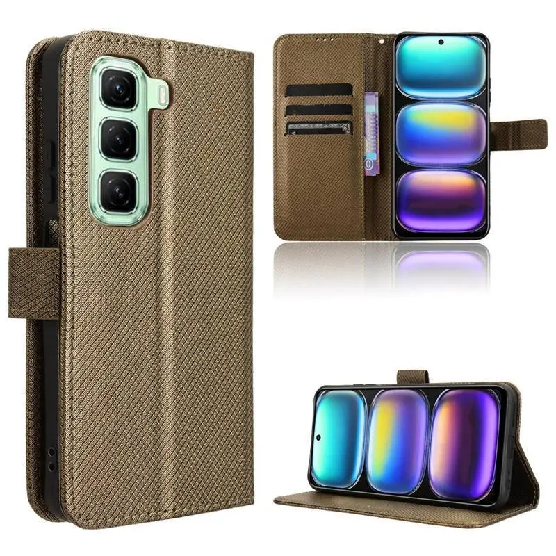 For Infinix Hot 50 5G Case Flip Diamond PU Leather Wallet Card Slot Phone Cover For Infinix Hot 50 50i Hot50 X6720 Case Stand