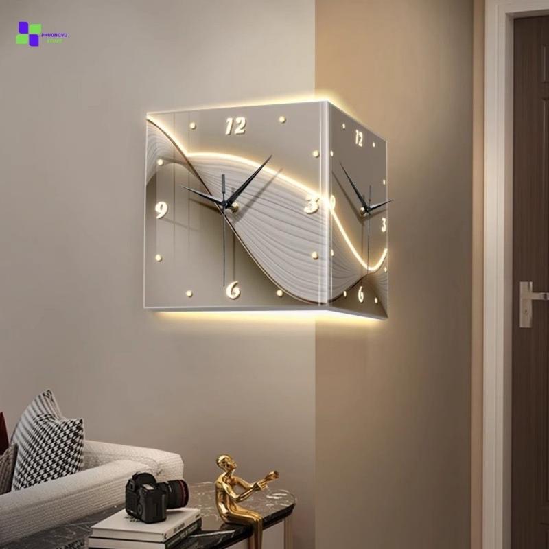 Đồng hồ decor phòng 2 mặt treo tường cao cấp, kiểu dáng hiện - TikTok ...
