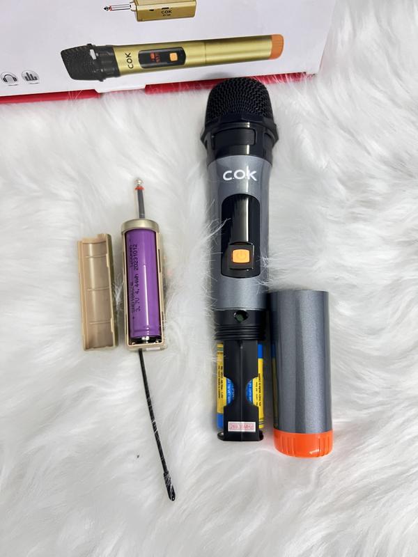 Micro Karaoke Không Dây COK ST - 105 Micro Hát Karaoke Pin Sạc Đa Năng Dùng Cho Loa Kéo, Amly, mixer, vang số. Bluetooth 3