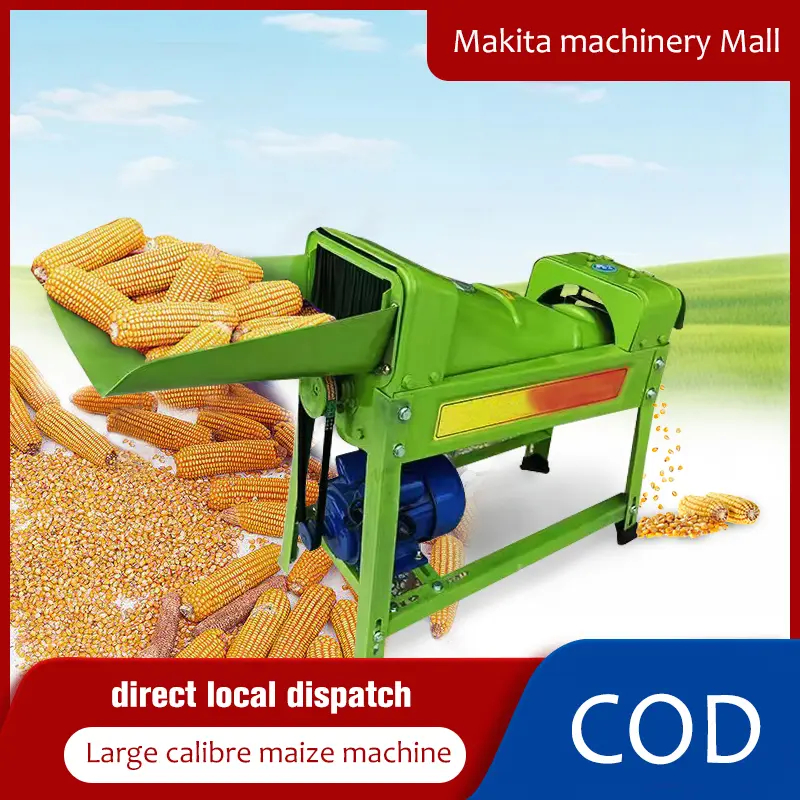 Corn threshing machine home small automatic new electric large calibre ...