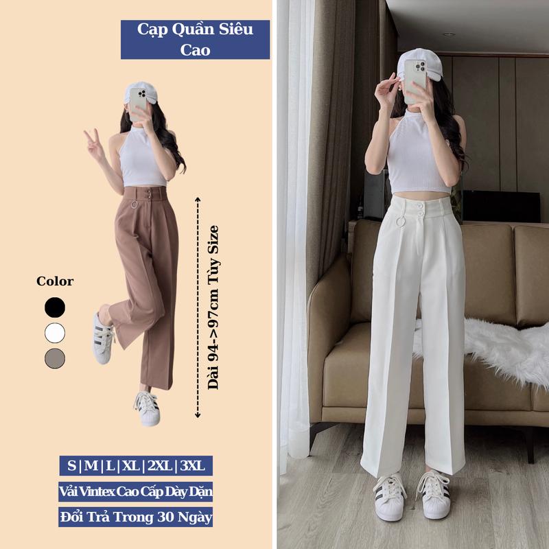 Quần Ống Suông Nữ AMY Quần Tây Nữ Ống Rộng Cạp Cao Trẻ Trung, Thanh Lịch, Năng Động, Siêu Đứng Form Tôn Dáng Chất Vải Không Nhăn, Không Xù Q479 Nữ Women Pants Ong Lưng Cao