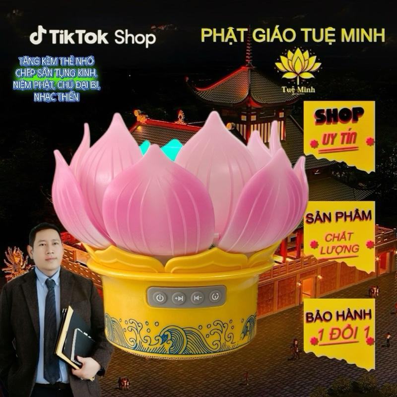 (Tặng thẻ nhớ) Máy Niệm Phật Hoa Sen - Đèn Thờ Hoa Sen Có Tụng Kinh Niệm Phật - Decor Trang Trí Bàn Thờ Trang Trí Nhà Tranh Decor Phòng loa nghe nhac Kem _ di động mini loami ni giare rẻ