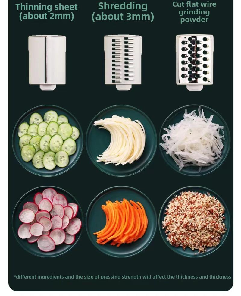 Product Introduction of Swirl Vegetable Cutter, Manual Food Chopper, Multi-functional Vegetable Slicer, Shredder & Grinder, Food-grade Material, Sturdy & Safe, Kitchenware for Home Use Utensils 5