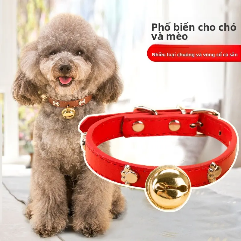 Vòng Cổ Thú Cưng, Thích Hợp Cho Chó Và Mèo, Có Chuông Xương Đỏ, Vòng Cổ Có Thể Điều Chỉnh Thích Hợp Cho Chó Nhỏ Teddy, Đồ Dùng Cho Mèo, Đồ Trang Trí Cho Chó camera  đeo  cổ  mèo cat  travel  carrier breakaway  collar cây  máu  chó chuông  đeo  cổ  chó Đồ