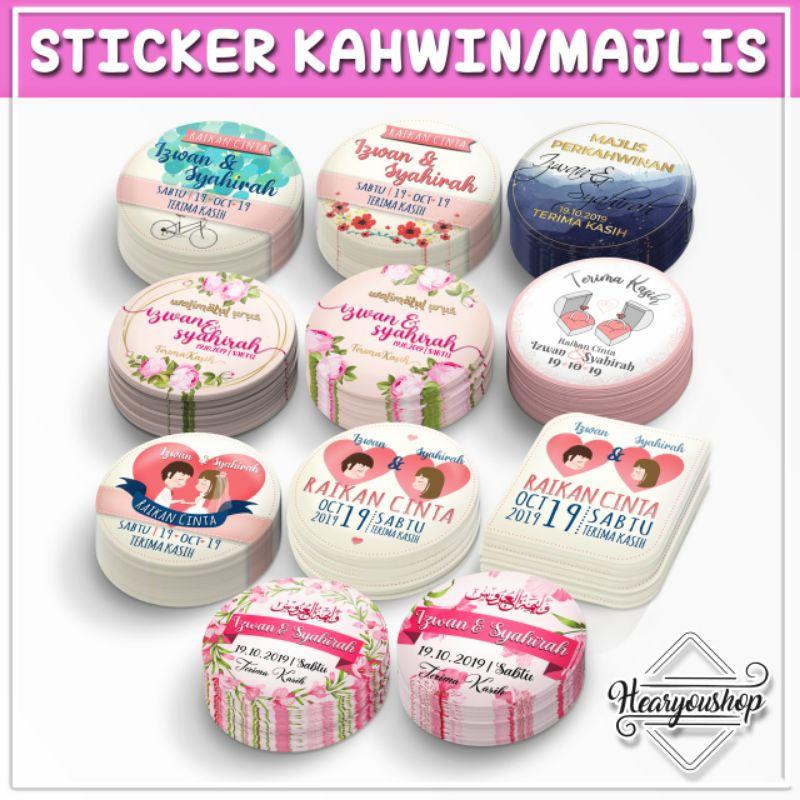 Pamyat Sticker 3CM 150PCS STICKER KAHWIN BAJET , DOORGIFT MAJLIS HARIJADI , - TikTok ...