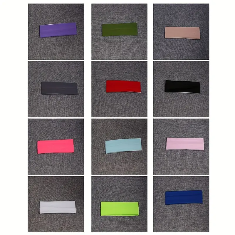 Women's Sports Hair Band, Outdoor Running Fitness Yoga Sweat Band, Colorful Universal Headband Anti-sweat Band 2