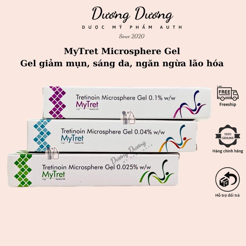Gel Tre Mytret Microsphere Ấn Độ hỗ trợ giảm mụn, đều màu da 15g tretinoin retinol