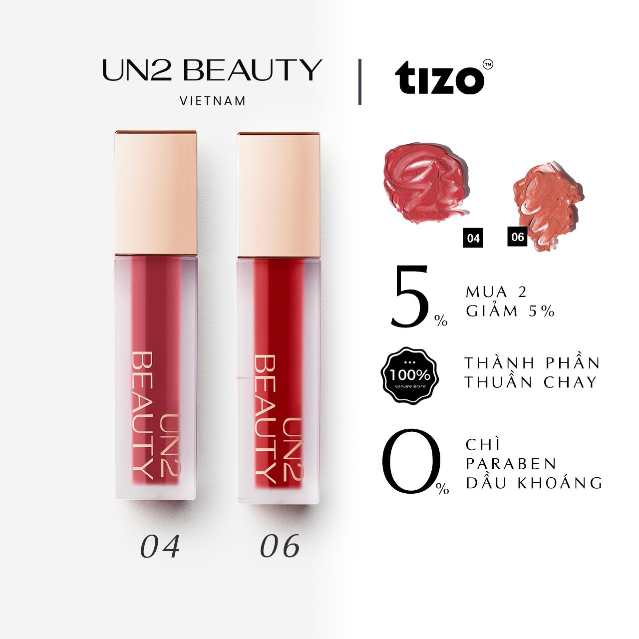 COMBO 2 SON  LÌ THUẦN CHAY DƯỠNG ẨM MỊN MÔI SOFT LIQUID LIPSTICK 5.5G MÀU 04 VÀ MÀU 06 MỸ PHẨM NỮ