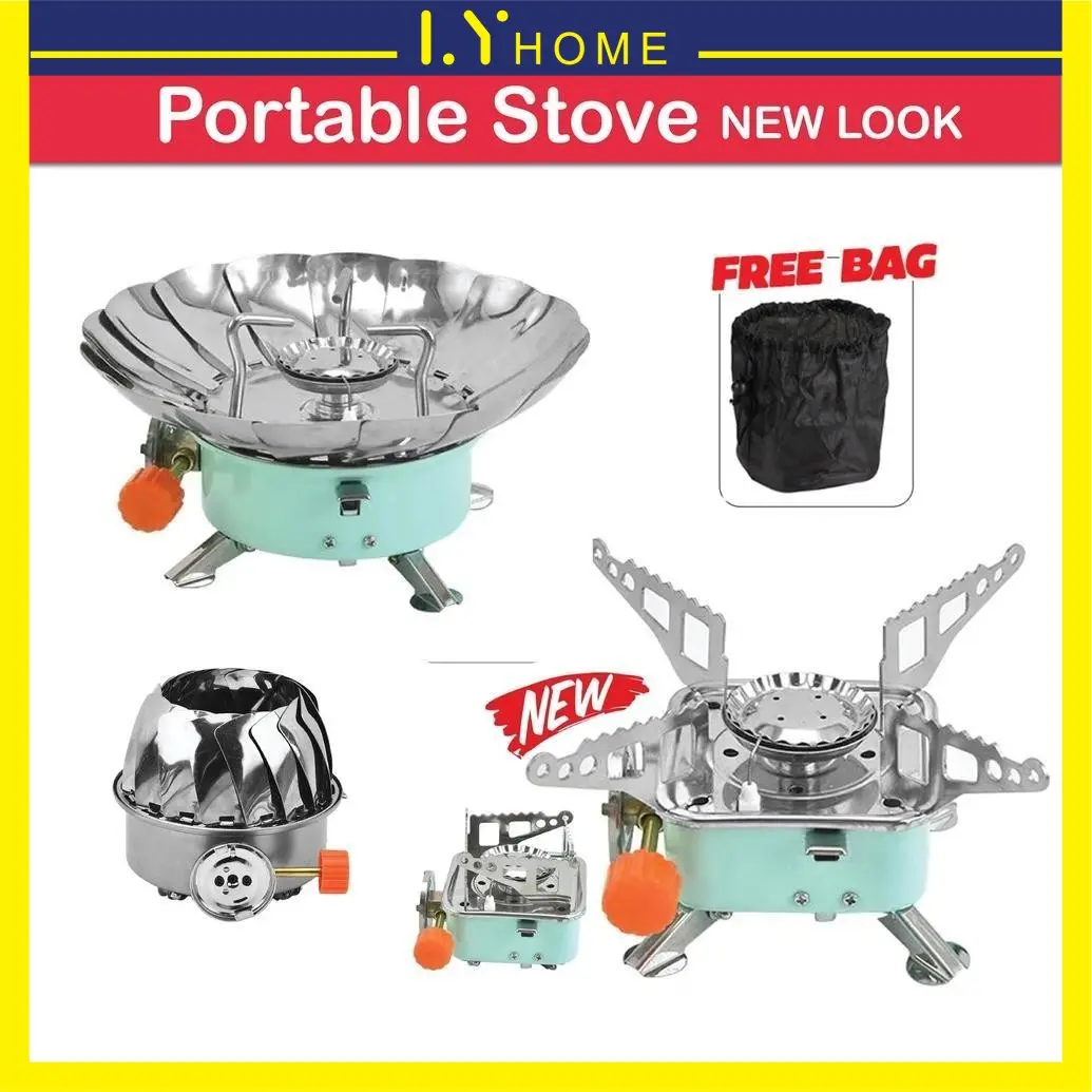 Folding Camping Mini Stove Outdoor Windproof Lotus Stove Cooking Gas Stove Portable Card Type Camping Stove Mini Stove