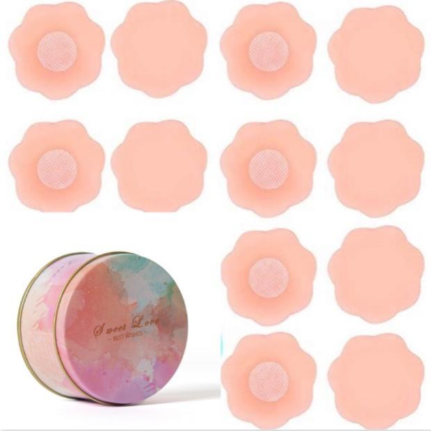 Professional bra stickers 12 pieces/box silicone invisible bra stickers ...
