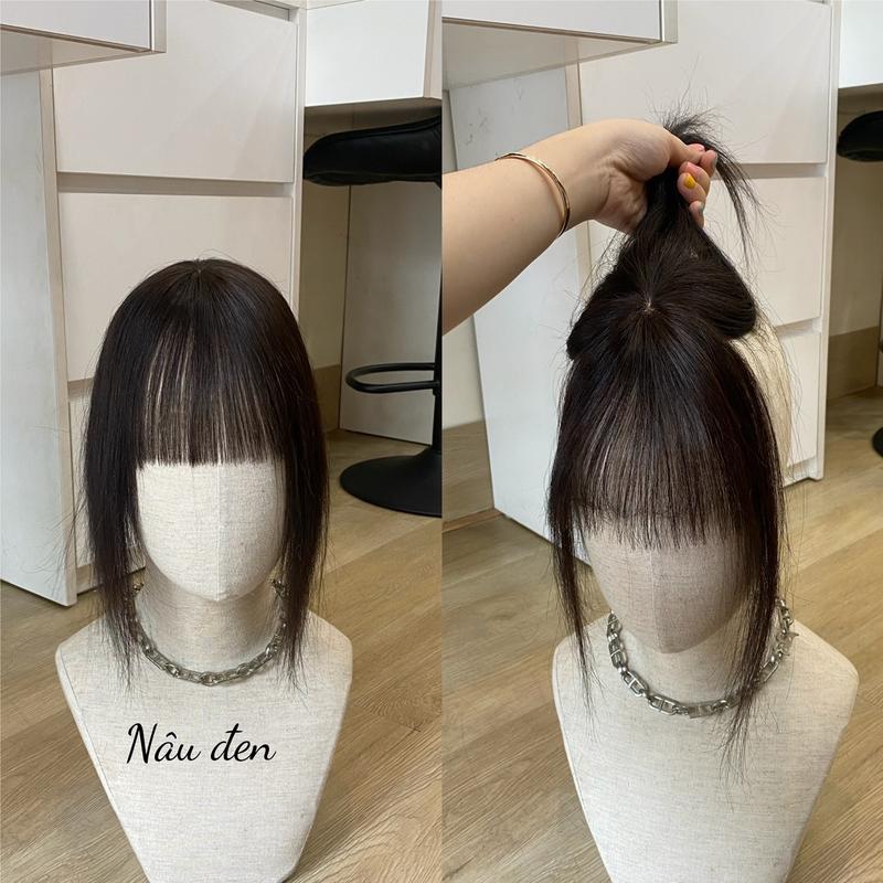 MÁI PHŨ HÓI CÓ MÁI THƯA - CHE HÓI - CHE BẠC tóc được làm bằng tóc thật bên trong có 2 kẹp rất chắc chắn