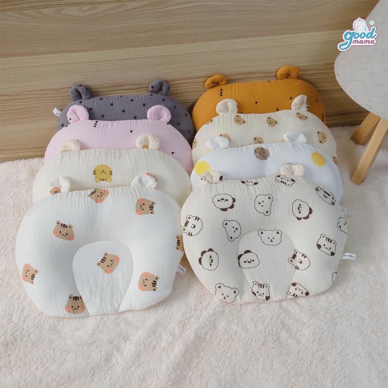 Gối xô Musilin tai gấu Goodmama Gối Ngủ cho bé