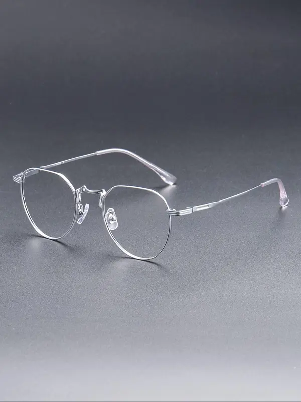 Unisex Simple Style Plain Color Titanium Eyeglasses, Casual Trendy Eyeglasses for Everyday Use, Fashion Accessories for Outdoor Activities 2