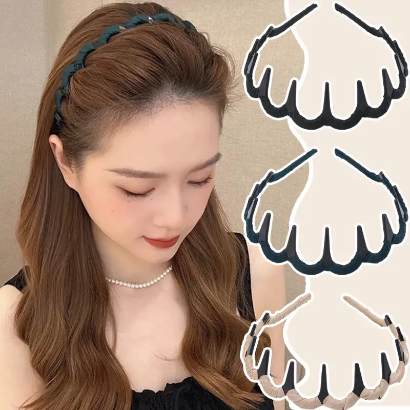 Wave Shaped Anti-slip Headband Temperament Gentle Elegant Versatile Hair Hoop High End Hair Styling Hair Accessories