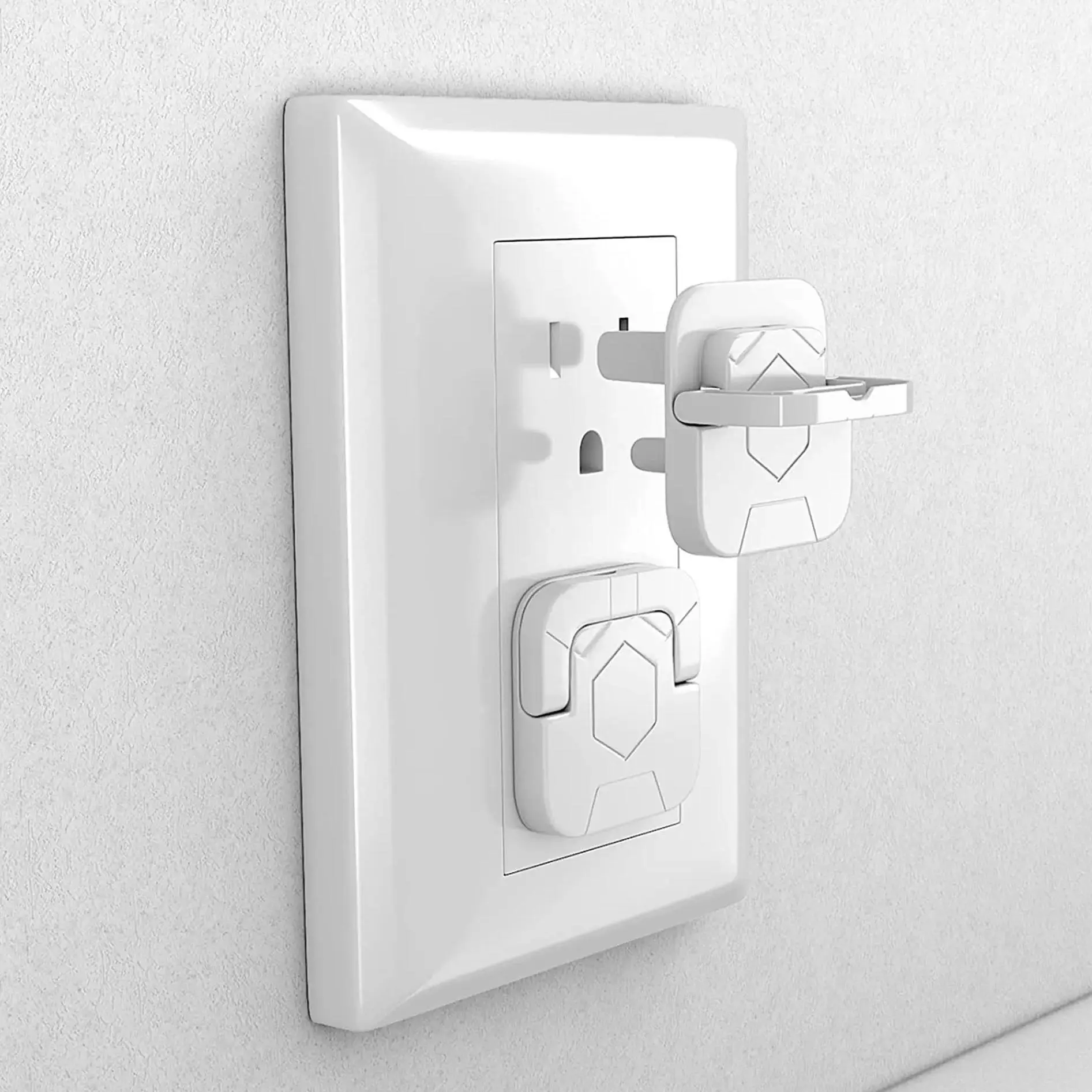 Outlet Cover, 50pcs/set Baby Proofing Safety Outlet Cover With Hidden Handle, Square Socket Cover For Electrical Outlets Baby Safety Plug Cover For Kids Toddler Protection