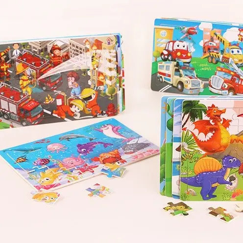 MAINAN EDUKASI ANAK PUZZLE KAYU 30 PCS KARAKTER LUCU / JIGSAW PUZZLE 4
