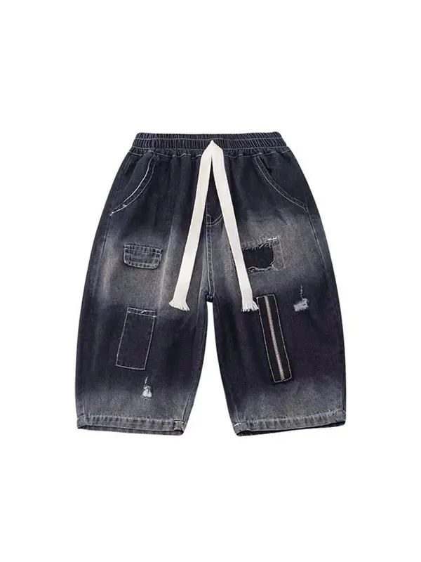 Quần Jean Ngố Phối Khoá Cool Ngầu Cực Chất Cho Bé Trai 20-50kg 3