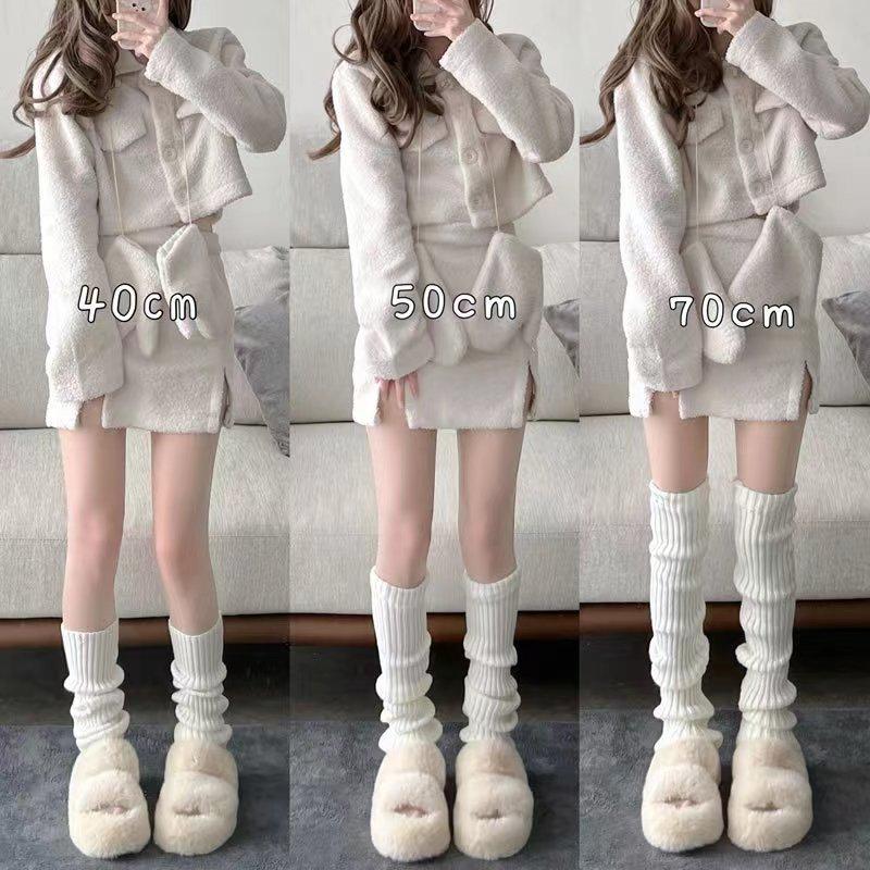 Tất Ống Chân Lolita Dệt Kim – Nhún Xinh Phối Đồ Dễ Thương Đủ Size 40 50 70cm