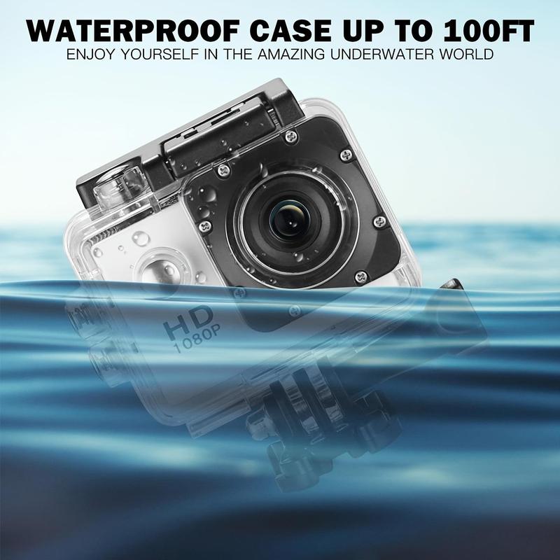 Product Introduction of Underwater Waterproof Action Camera Digital, 1 Set Portable Compact WiFi Remote Control Camera with 32G TF Card, Wide Angle Action Camera for Outdoor Sports Use, Gift Ideas 151