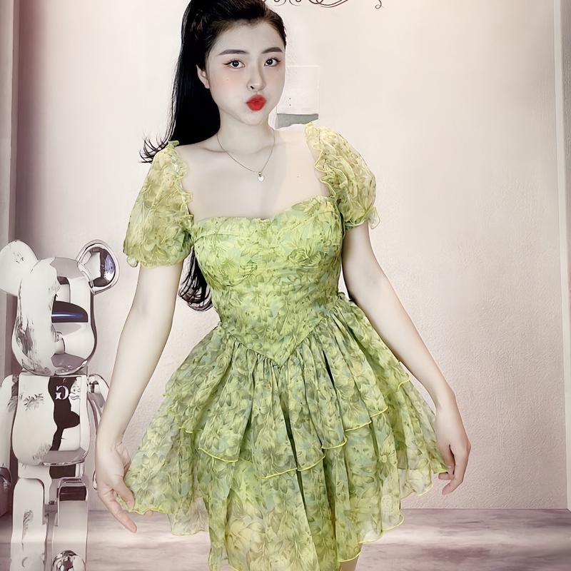 VÁY HOA BABY NGẮN TAY HỞ LƯNG