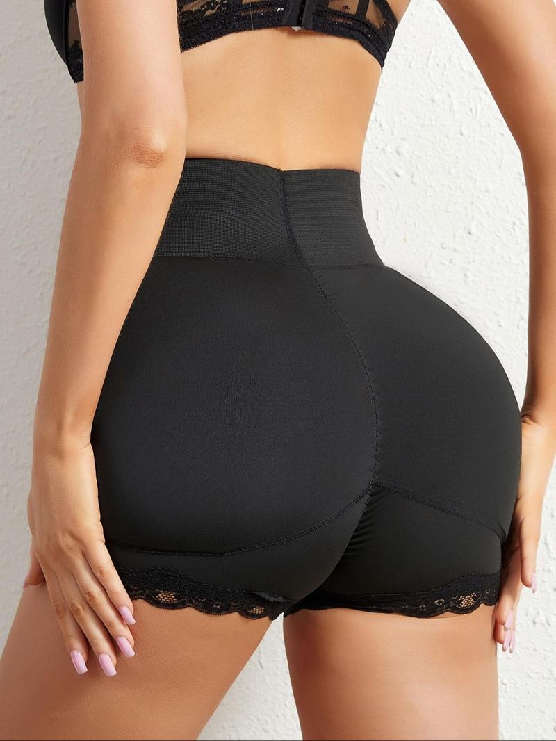 Product Introduction of Women's Contrast Lace High Waist Shapewear Shorts, Tummy Control Butt Lifting Shaper, High Stretch Shapewear Bottoms for Daily Wear 7