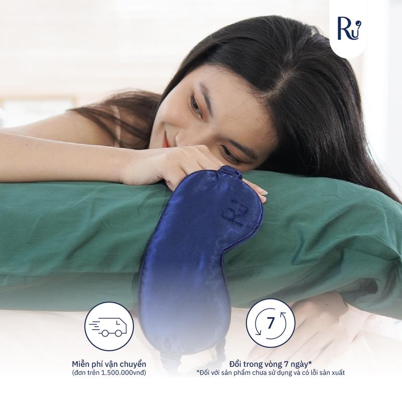 Bộ Bịt Mắt Cao Cấp Ru9 - Chất Liệu Sateen Sang Trọng, Thoáng Mát | Giúp Thoải Mái Dễ Ngủ | Bao Gồm 2 Set 2