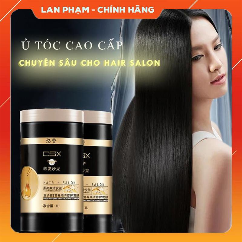 1 Hộp Ủ Tóc Trứng Cá Biển CSX 1000G - LÀM MƯỢT TÓC X2 - CHUYÊN DÙNG CHO HAIR SALON - CHẤT KEM SÁNH MỊN - GIÚP LÀM MƯỢT VÀ CẤP ẨM CHO TÓC Nữ Women Dường Tóc