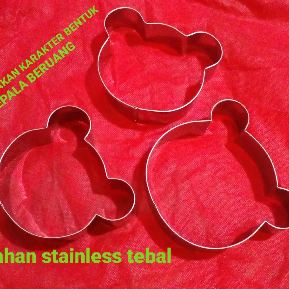 cetakan karakter bentuk kepala beruang yang sangat lucu berbahan stainless tebal Kue bingkai