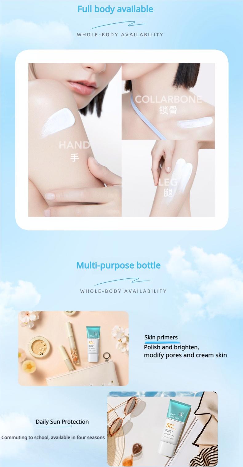 Product Introduction of Kem chống nắng Lancer King dưỡng ẩm tạo cảm giác không khí cao chống nắng không thấm nước và chống mồ hôi làm mới không nhờn cơ thể và khuôn mặt kem chống nắng hai trong một 17