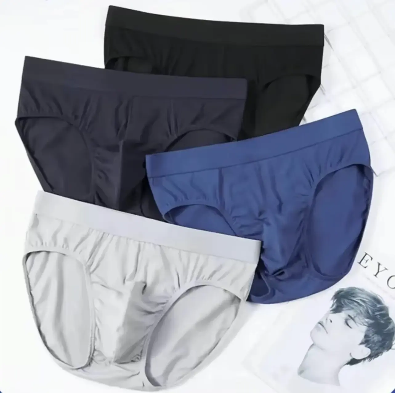 KI COD 6 Pieces Men's High Quality Cotton Brief New CLASS-A Plain Menswear