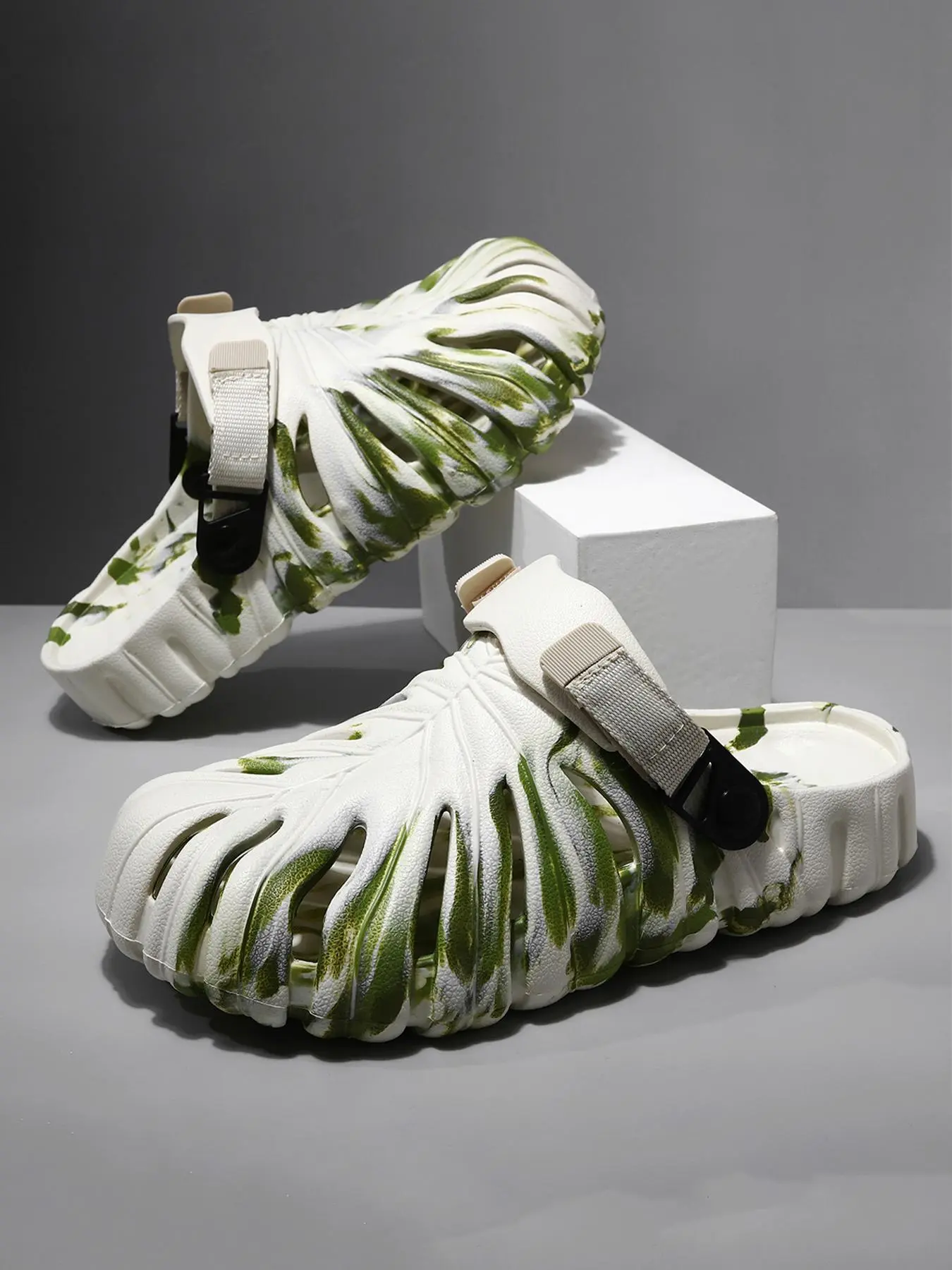 Fashionable Colorblock Design Slippers, Round Toe Sandals, Casual Comfortable Home Slippers, Non-slip Slippers for Indoor & Outdoor Wear, Walking Shoes