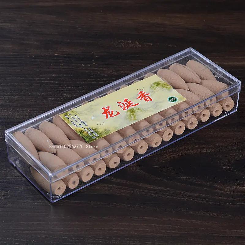 Product Introduction of 50 Capsules/box of Backflow Incense Cone Aloes Sandalwood DIY Home Office Backflow Smoke Appreciation Meditation Sedation Landscape Scented Perfume Aroma Fragrance Freshener 18