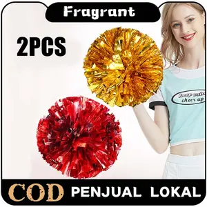1 Pasang Pompom Nari Bola Bunga Cheerleader Umbul Umbul Nari Pom Pom Tari Tebal Untuk Pemandu Sorak