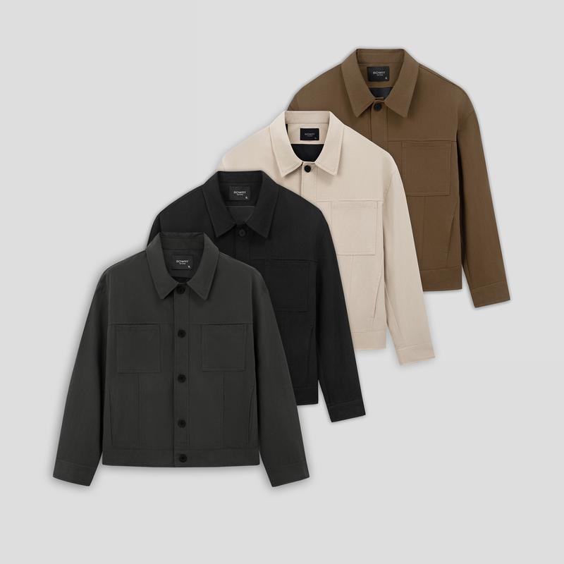 Áo khoác nam ROWAY chất liệu kaki cao cấp | Kaki cúc cài