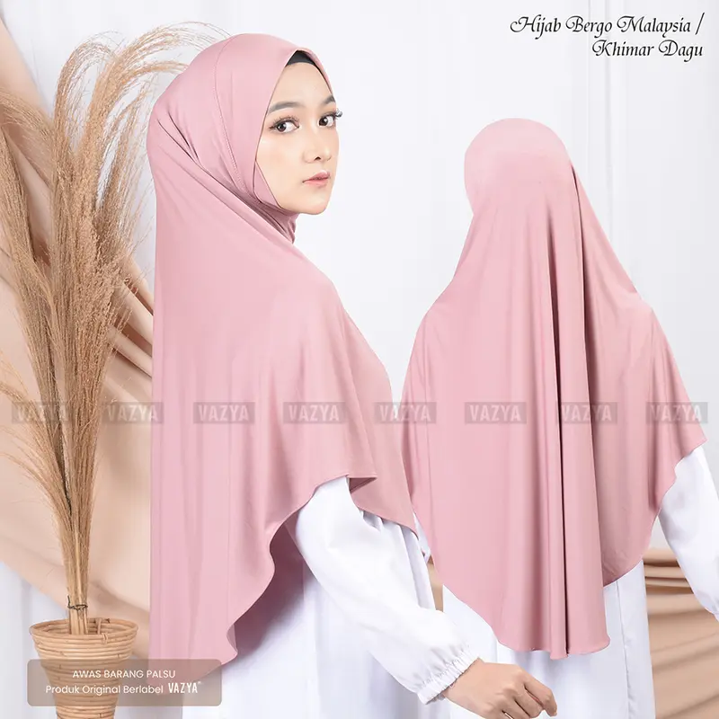 Jilbab Dagu Malay Jersey/Hijab Bergo Malaysia / Khimar Dagu Syari Bisa Pilih Warna Instan Panjang 1