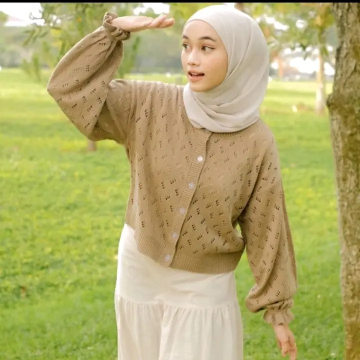 POPYCARDY/CARDIGAN RAJUT WANITA/ATASAN RAJUT WANITA/CARDIGAN KANCING Polos Santai 7