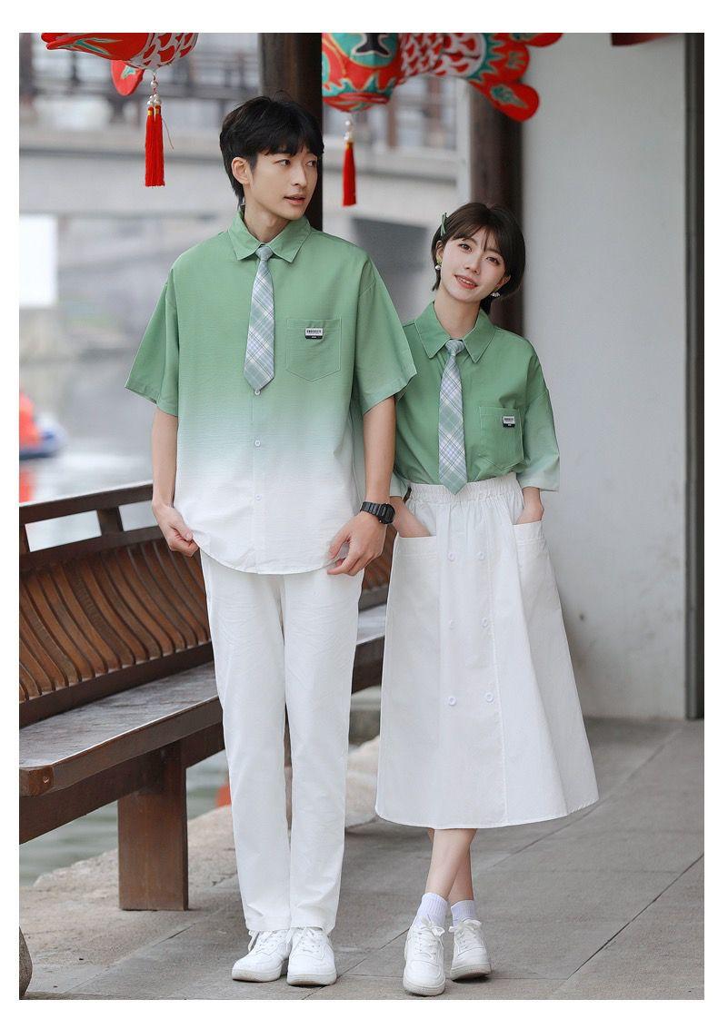 Product Introduction of Graduation Class Outfit Set - Trendy Gradient Color Short Sleeve Shirt |     School Uniform for Middle School Students, Performance & Recital |     Stylish Academic Wear (Boys & Girls) 20