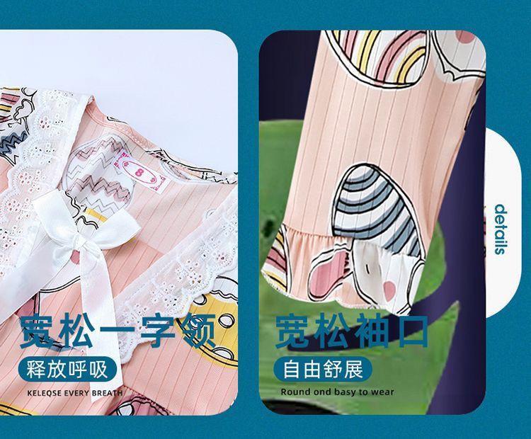 Product Introduction of Đồ Ngủ Trẻ Em, Dài Tay, Phong Cách Công Chúa Hoạt Hình, Cho Bé Gái Và Trẻ Em, Trẻ Em Trung Bình Và Lớn, Thích Hợp Cho Mùa Xuân Và Mùa Thu, Bộ Đồ Mặc Nhà Phòng Điều Hòa Không Khí, 2024 5