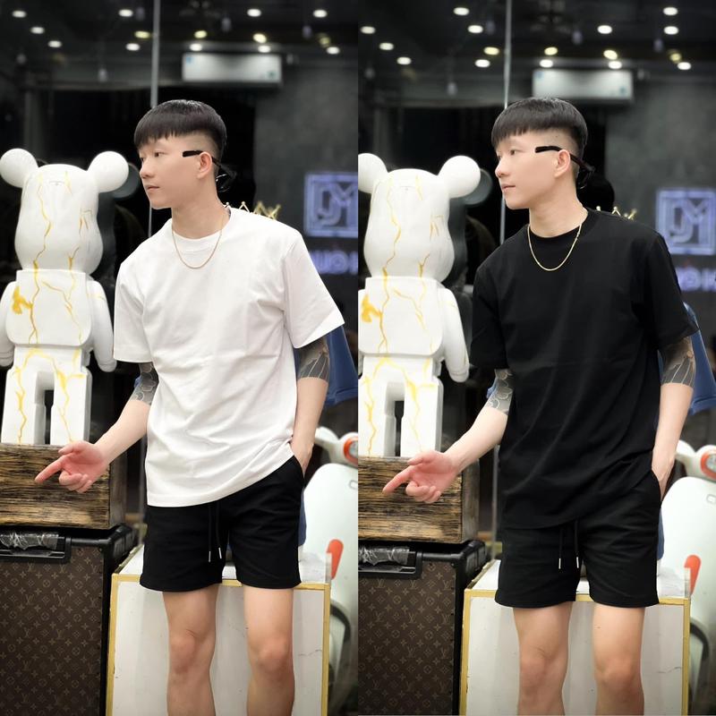 áo thun nam trơn cổ tròn chất vải cotton thoáng khí phong cách mạnh mẽ sang trọng mẫu menswear #hot hàn quốc Trắng