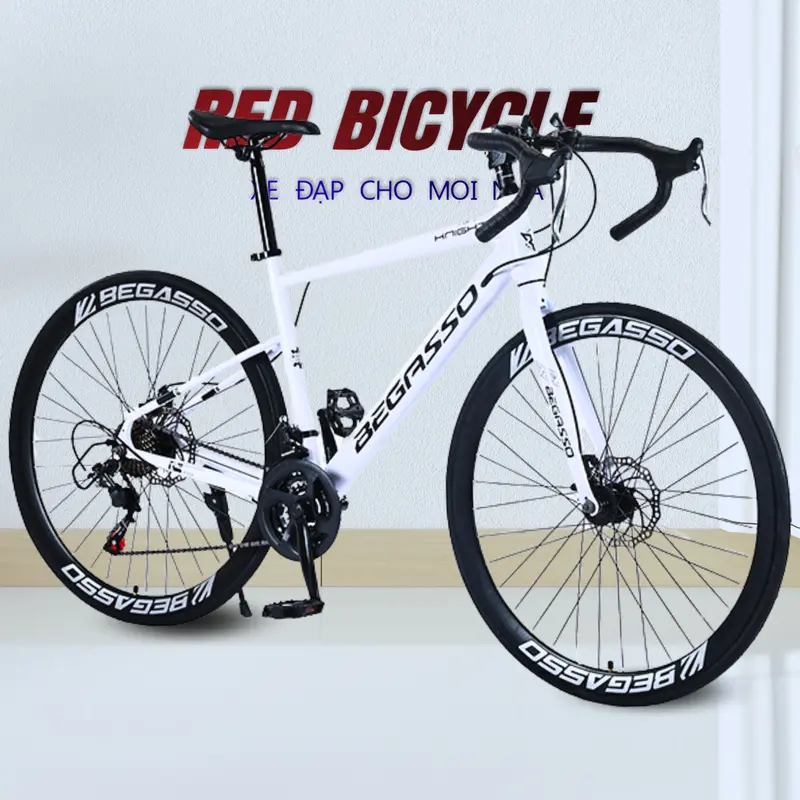 Xe Đạp Đua BEGASSO KNIGHT 21 tốc độ giá rẻ | Xe Đạp Road Bike Tay Cong Thể Thao Sports track bike  chạy ngoài đường Gắn Xe Đạp Đạp Xe Đạp Đồng 3