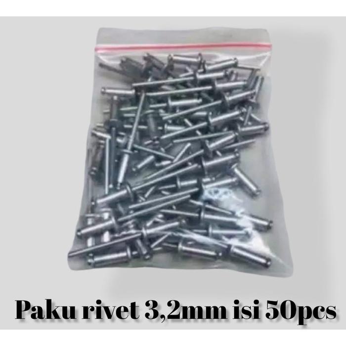 Paku Rivet Pack Jual paku rivet 1 bungkus isi 50pcs ukuran 3,2mm - Jakarta Utara ...
